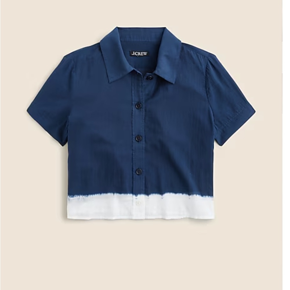 JCREW NWT dip dyed gamine shirt
